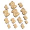 Unrolled Scroll of Parchment and Text Mini Wood Shape Charms Jewelry DIY Craft